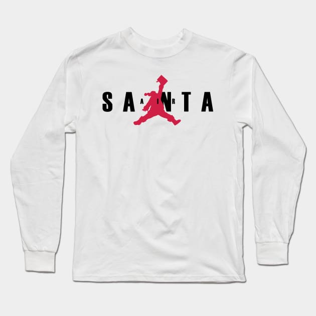 Santa Clause Jump Long Sleeve T-Shirt by Badgirlart